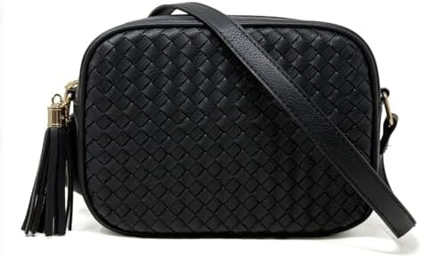 AFKOMST Woven Crossbody Bags for Women Small Summer Purse and Boho Cross Body Handbag with Tassel... | Amazon (US)