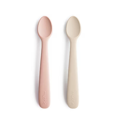 Silicone Feeding Spoons Blush/Shifting Sand One Size | Target