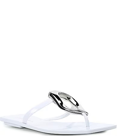 Jeffrey Campbell Linques Jelly Ornament Flat Sandals - 8 | Dillard's