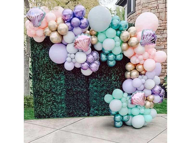 150pcs Mermaid Tail Balloon Garland Arch Kit, Mermaid Theme Girl Birthday Party Decorations Under... | Etsy (US)