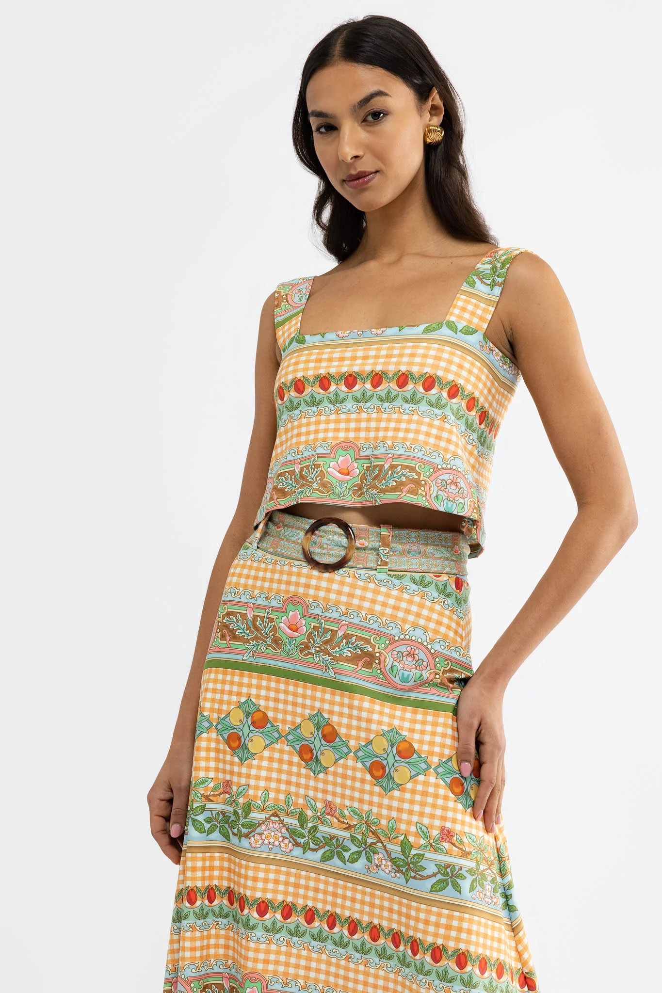 Shelly Top - Garden Gingham | Smith and Quinn