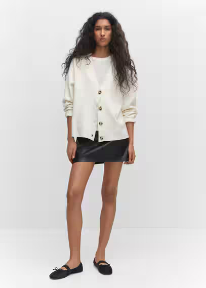 Button knit cardigan -  Women | Mango United Kingdom | MANGO (UK)
