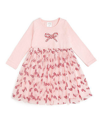 Sweet Wink Toddler Girls Candy Cane Confetti Christmas Long Sleeve Tutu Dress - Macy's | Macy's
