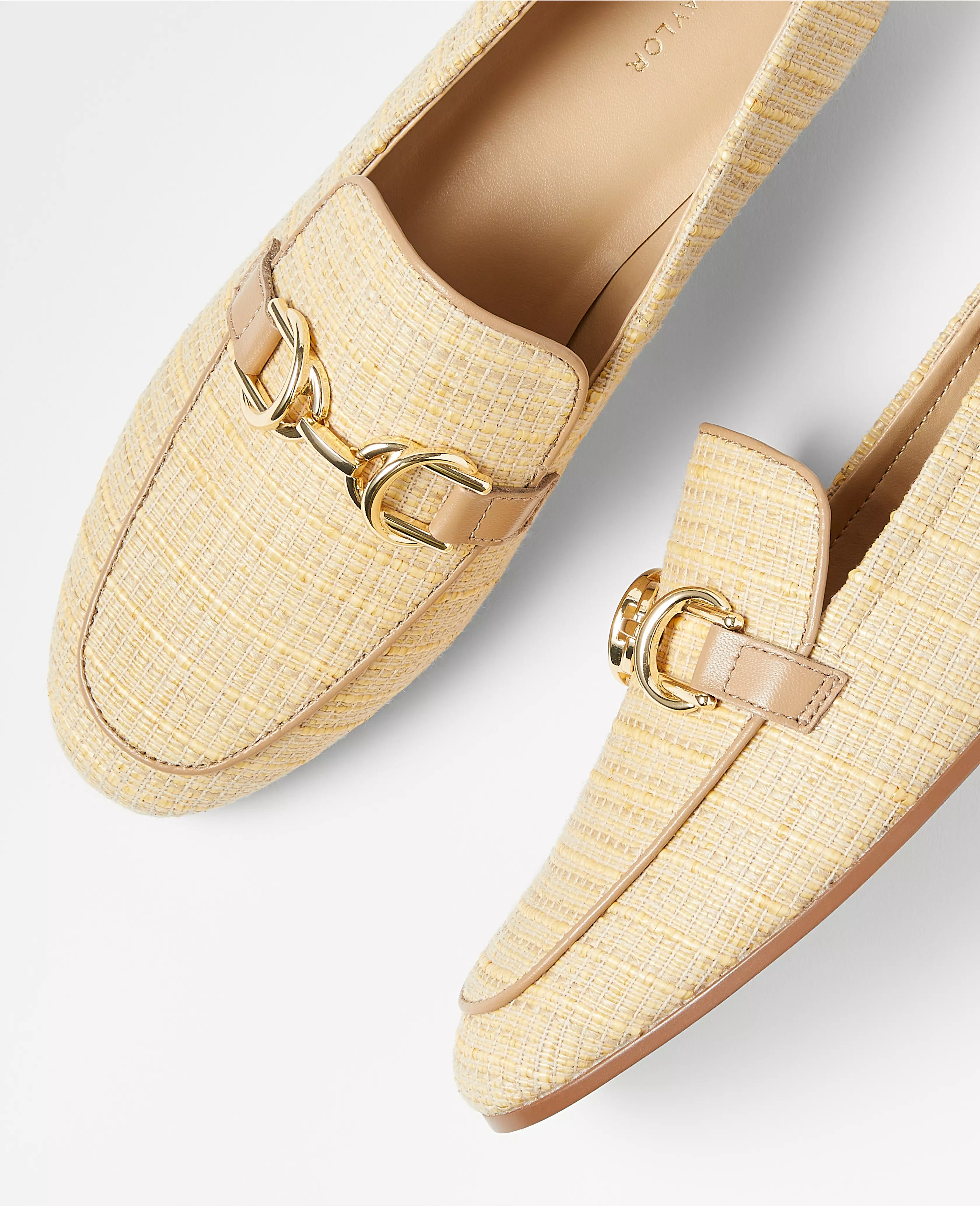 Chain Bit Straw Loafers | Ann Taylor (US)