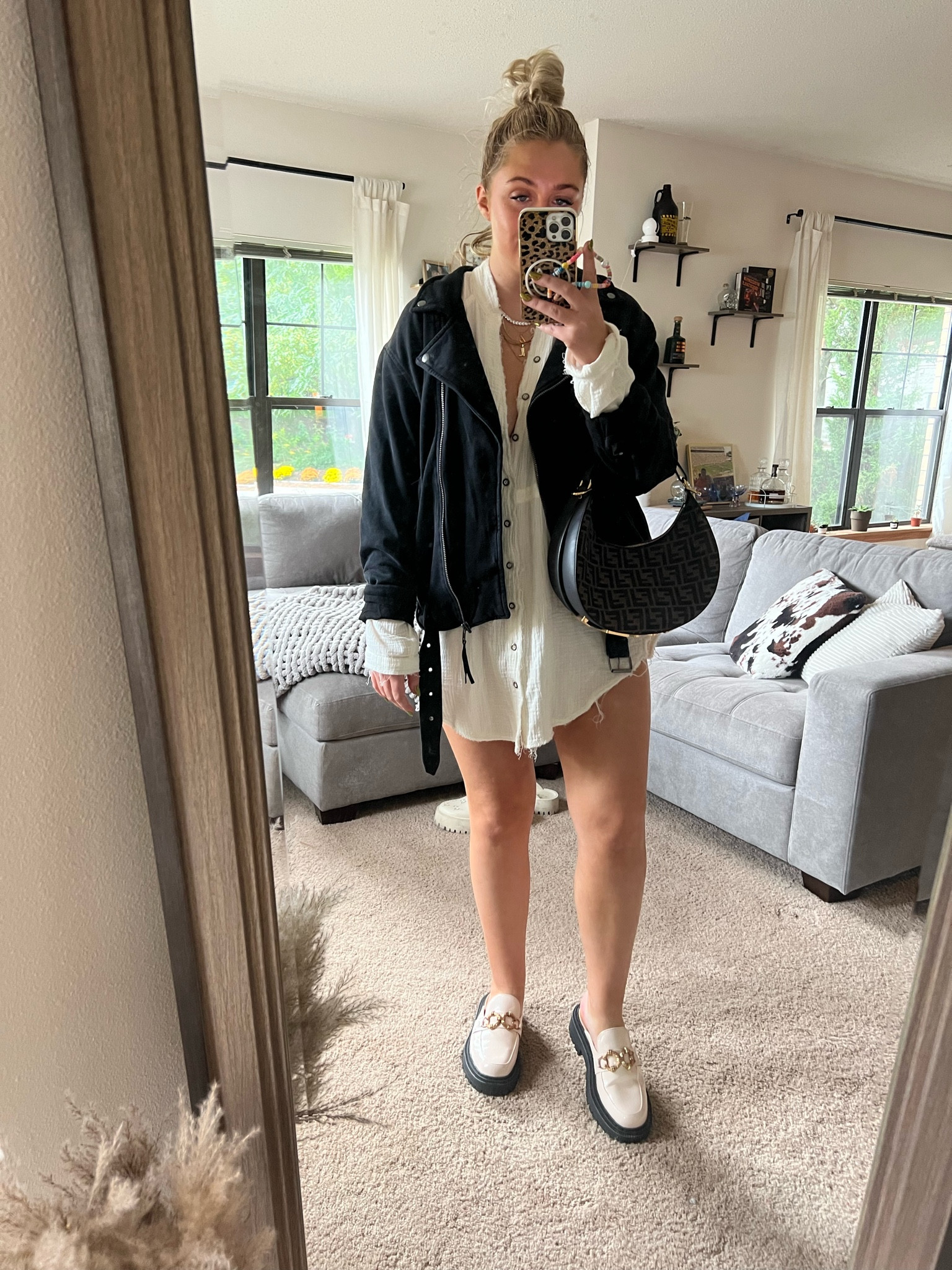 Medium in jacket and button up