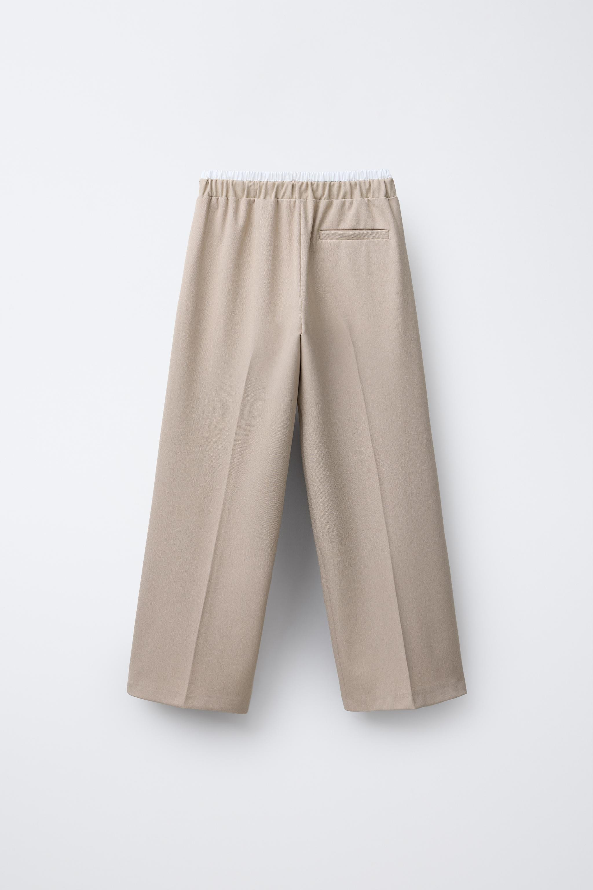 WIDE LEG DOUBLE WAISTBAND PANTS | Zara US