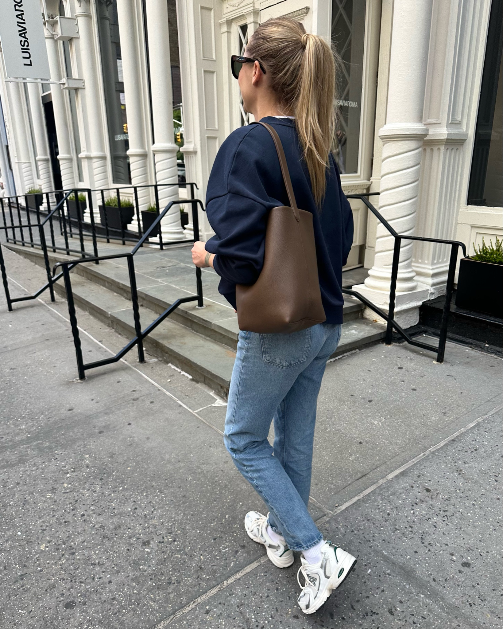 Sweatshirt is Celine (linked similar)
Sneakers run 1/2 size big in my opinion
Tote color “elephant” 

#LTKNYFW #LTKStyleTip #LTKOver40