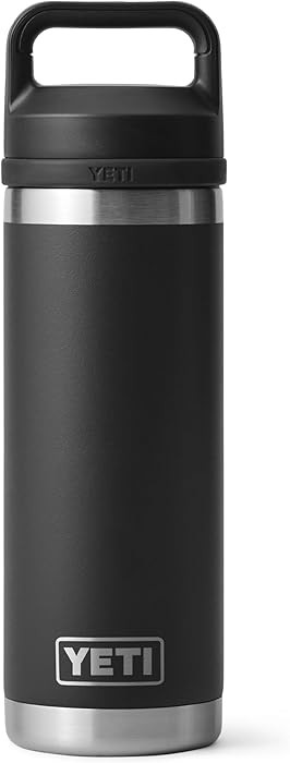 YETI Rambler 18 oz Bottle, Vacuum Insulated, Stainless Steel with Chug Cap, Black | Amazon (US)