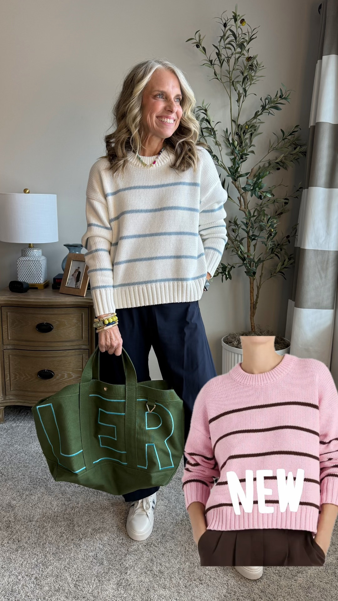 Whoa! Love this new pink color in the cotton sweater from @Quince 

#LTKootd #LTKOver40