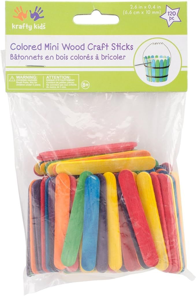 Mini Craft Sticks-Colored 2.6" 120/Pkg | Amazon (US)