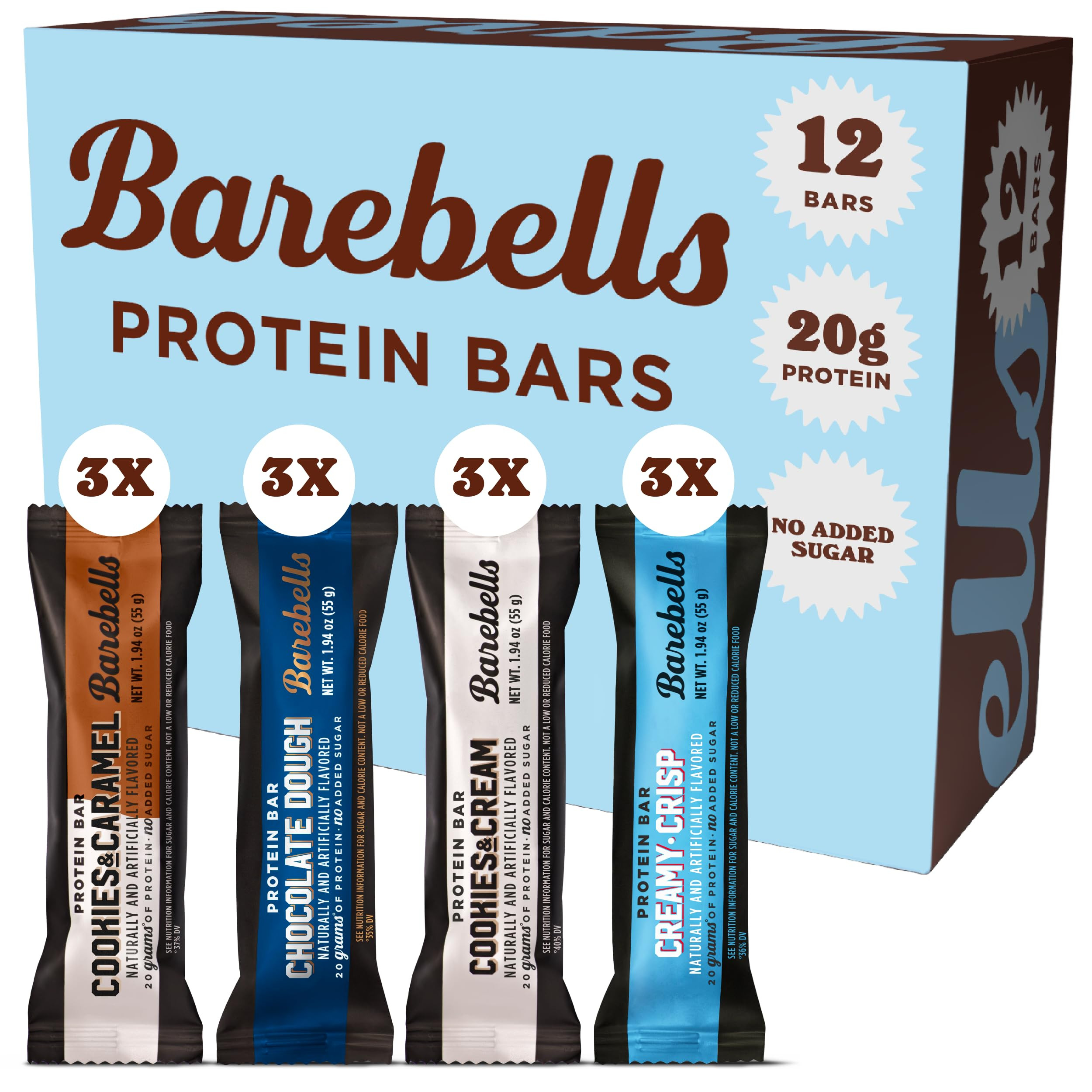 Barebells Protein Bars People's Choice Variety Pack – 12 Bars, Nutritious Snacks with 20g of Hi... | Amazon (US)