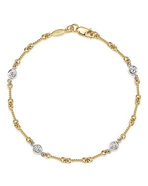 Roberto Coin 18K Yellow Gold and Diamond Station Bracelet | Bloomingdale's (US)