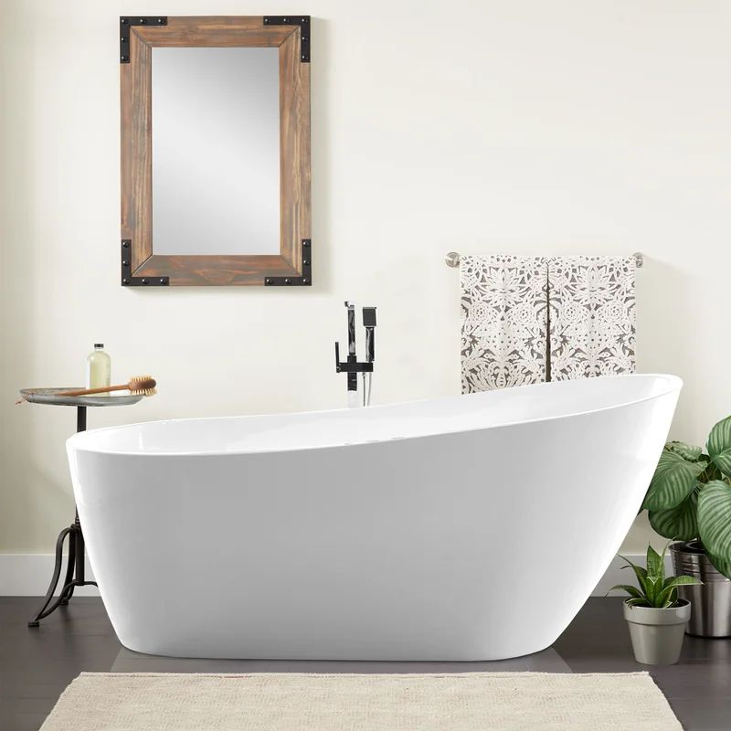 54.7" X 28.3" Freestanding Soaking Bathtub | Wayfair North America