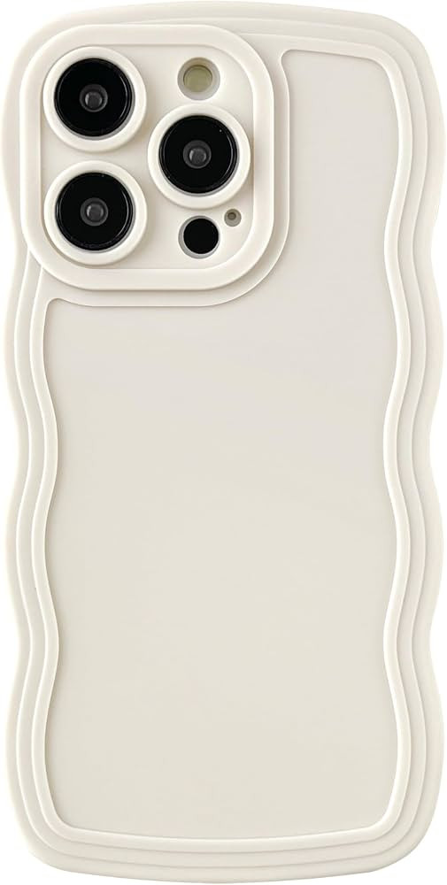 Caseative iPhone 14 Pro Case with Curly Wave Frame, White | Curly Wave Frame | Soft Phone Case | ... | Amazon (US)