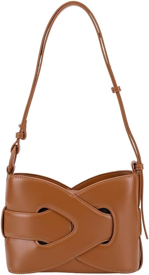 Small Shoulder Bag for Women Stylish Crossbody Bag Purse Pu Leather Designer Handbag Unique Inter... | Amazon (US)