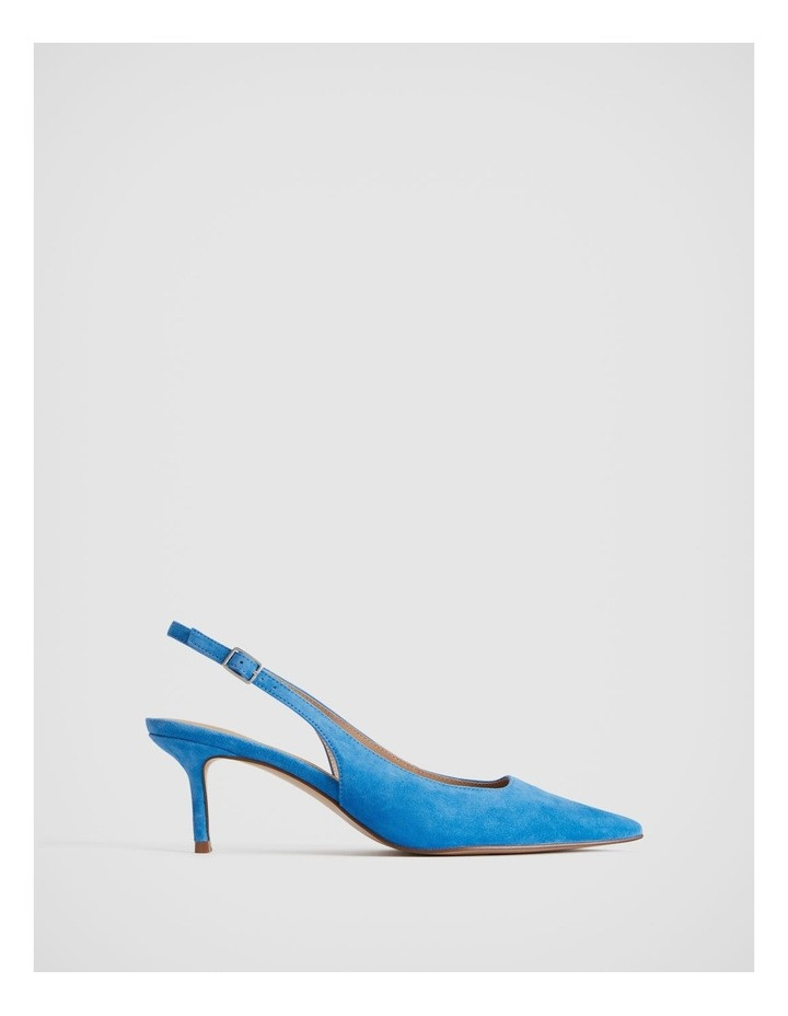 Witchery Sling Back Suede 65mm Heel in Sorrento Blue 37 | Myer
