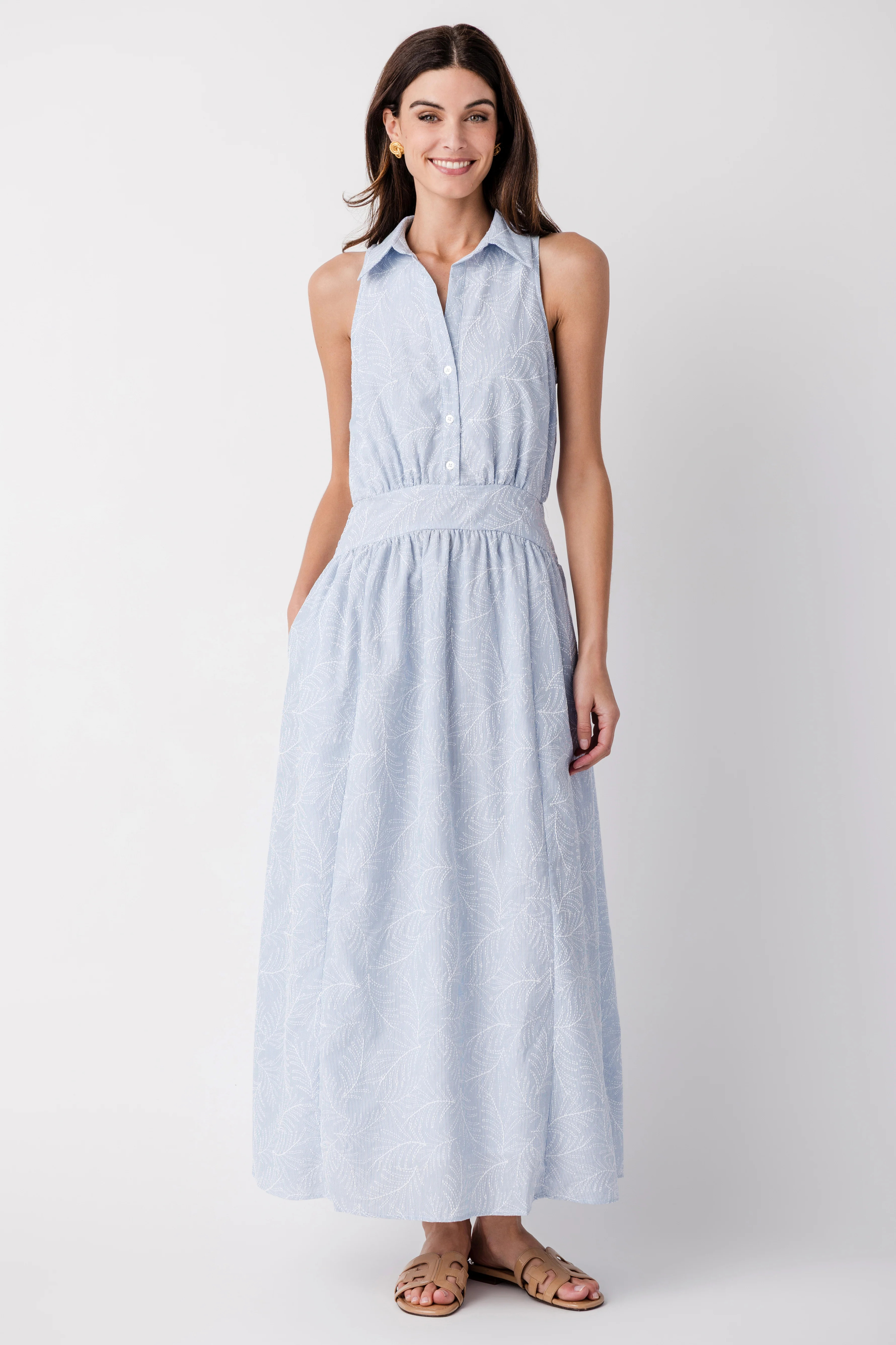 Elan Collared Maxi Dress | Social Threads