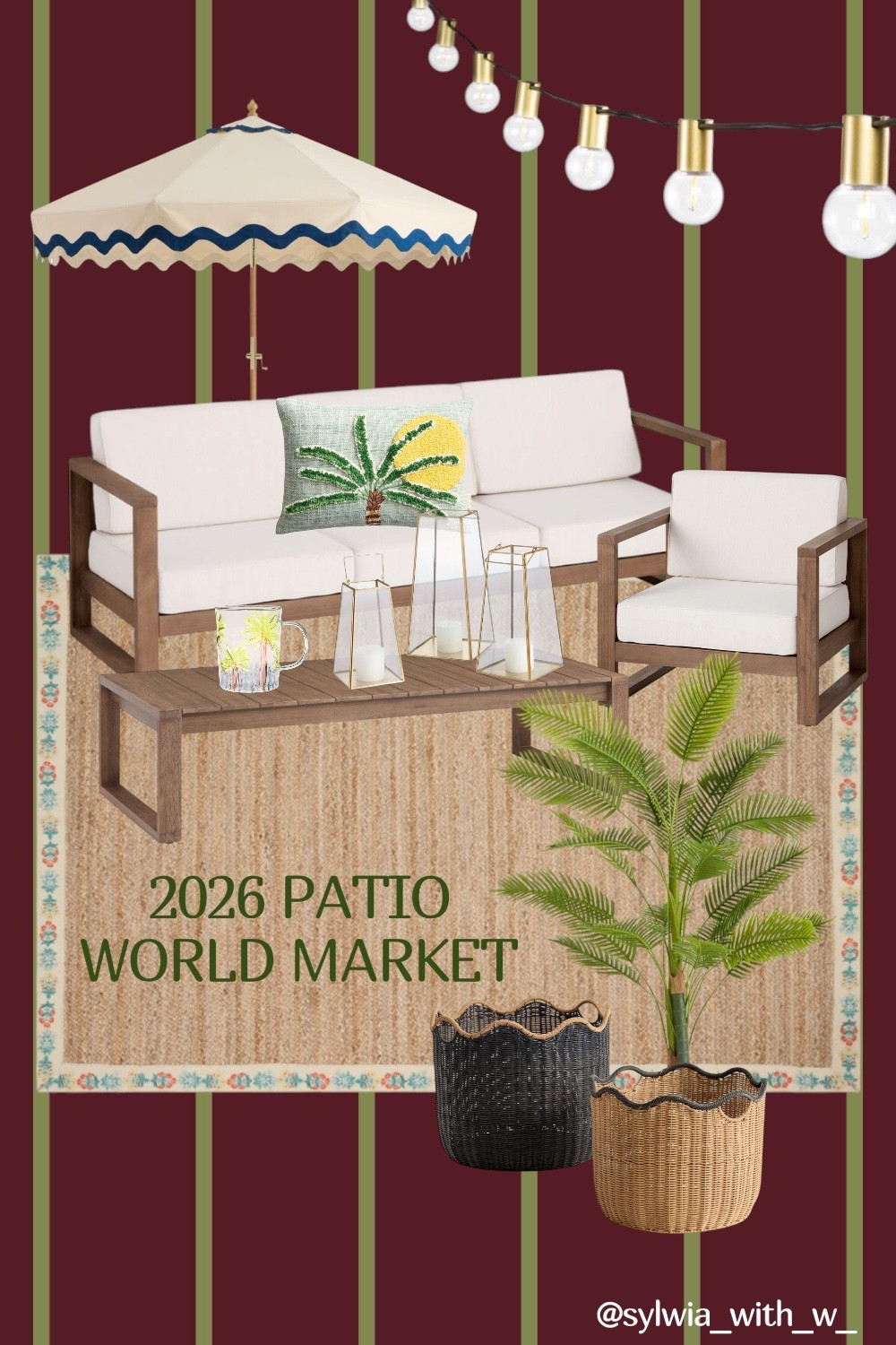 The 2026 Patio Reset: Elevated Garden Classics ✨
Transform your outdoor space into a European-inspired retreat with this curated patio mood board! 🌿 I’m loving the mix of warm acacia wood, jute textures, and that stunning white umbrella against a bold backdrop.
Whether you have a sprawling backyard or a cozy balcony, these @WorldMarket finds prove you don’t need a massive budget to achieve a high-end, designer look. Th ceramic planters and faux topiaries add instant curb appeal, while the jute rug grounds the space with organic warmth. 🥂☕️

#PatioDesign #OutdoorLiving #AmazonHome #TargetStyle #GardenInspiration #Spring2026
#LTKHome #summerpatio #4thofjuly #hosting #outdoorliving

#LTKSaleAlert #LTKSeasonal