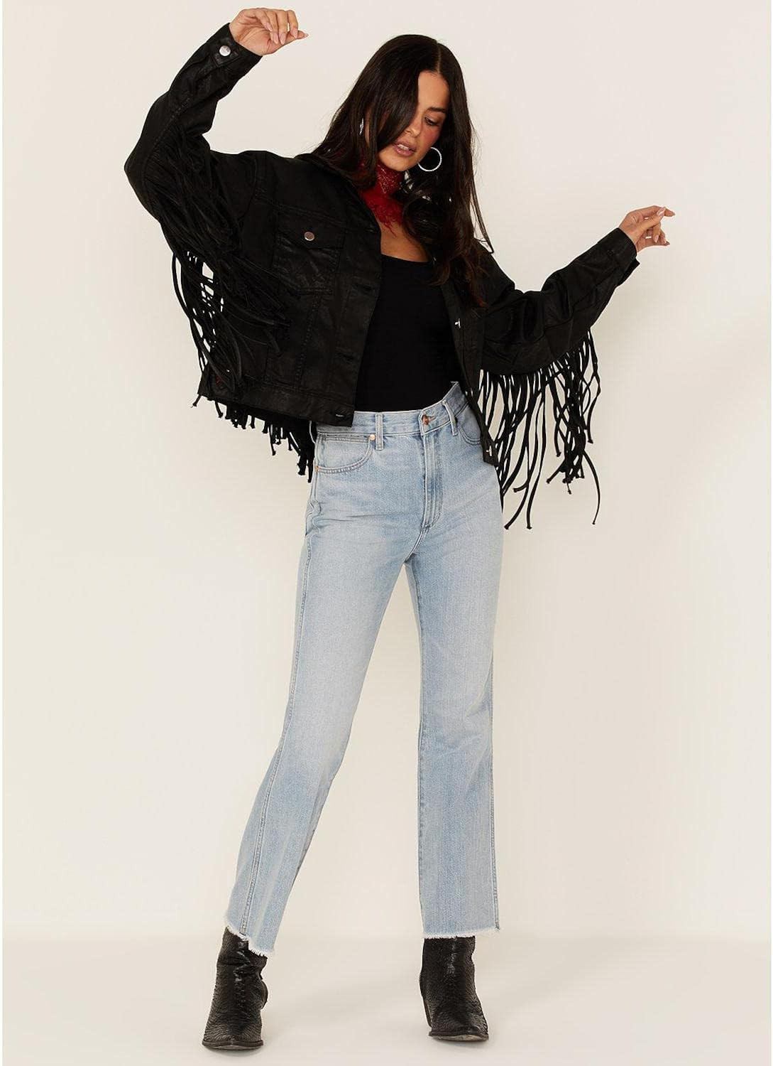 Wrangler x Fender Fringed Souvenir Jacket in Black | Amazon (US)