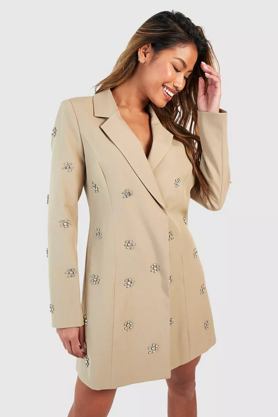 Daisy Crystal Embellished Tailored Blazer Dress | Boohoo.com (UK & IE)