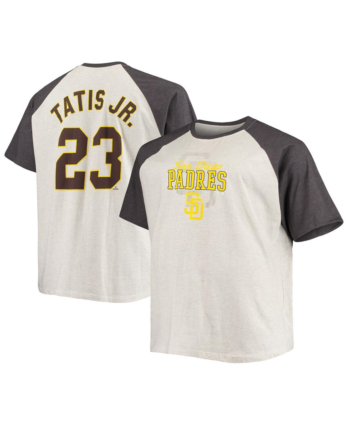 Men's Fernando Tatis Jr. Oatmeal, Heathered Charcoal San Diego Padres Big and Tall Name and Number R | Macys (US)