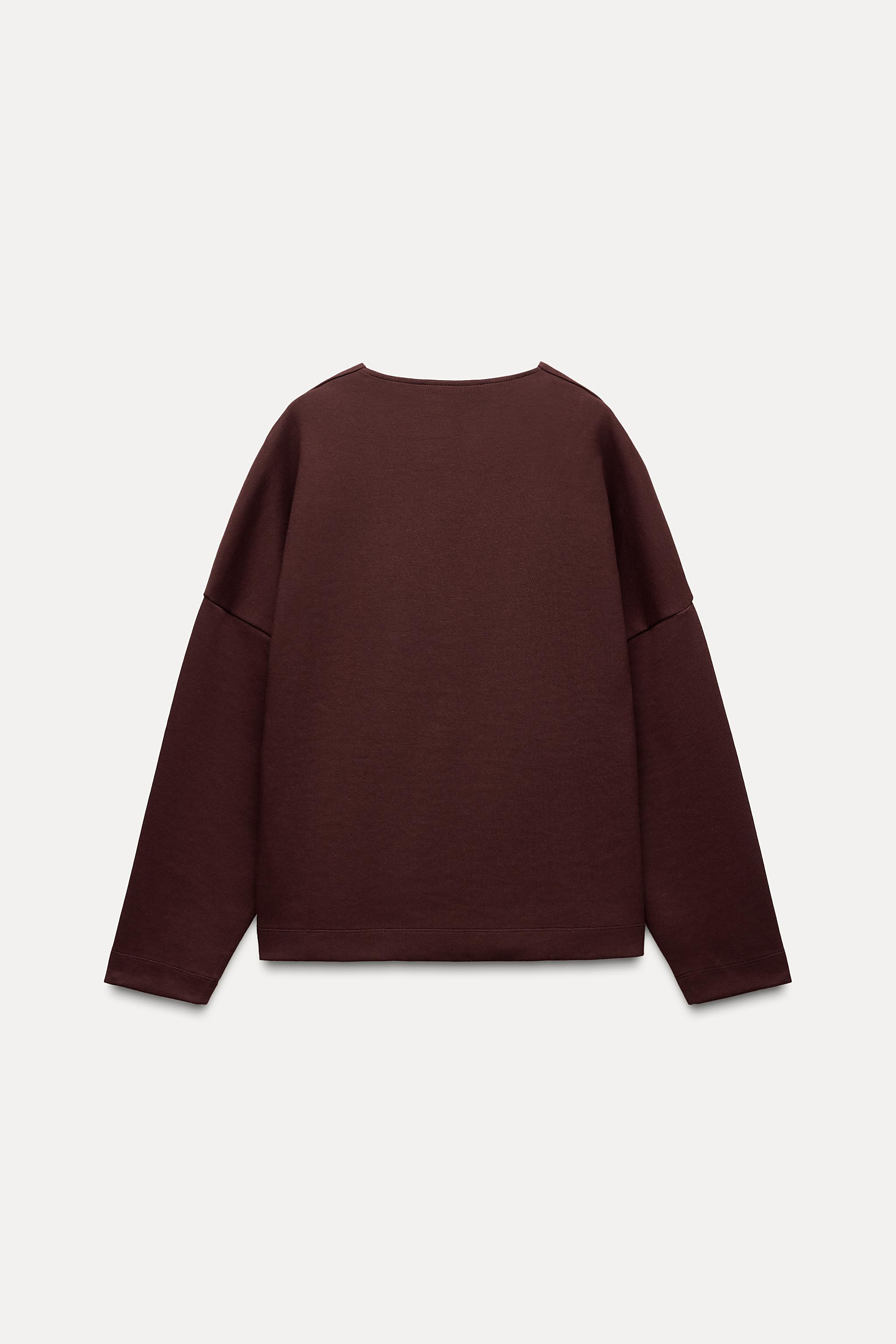 INTERLOCK V-NECK TOP | Zara US