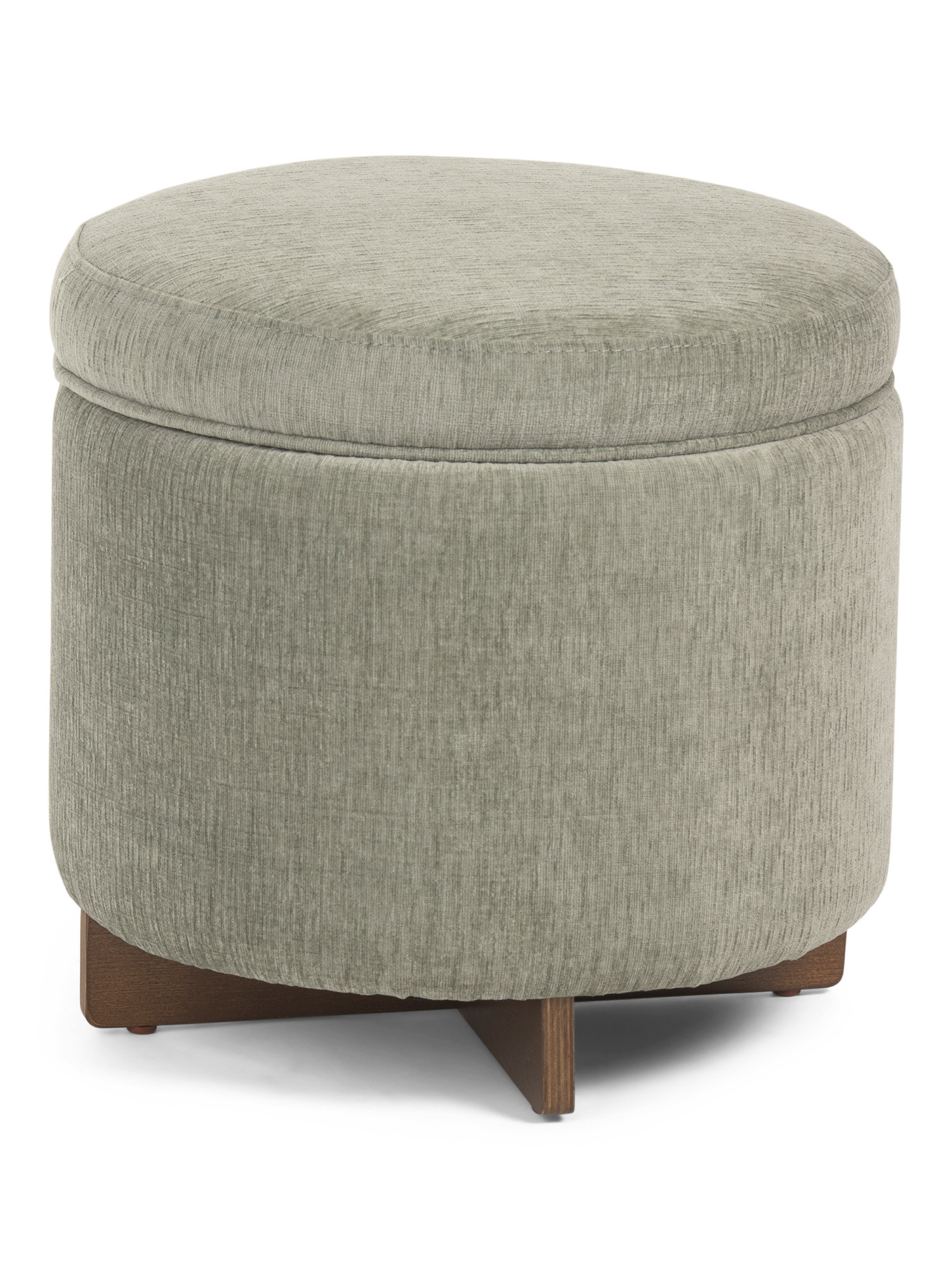 18x17 Chantel Wood Base Storage Ottoman | TJ Maxx