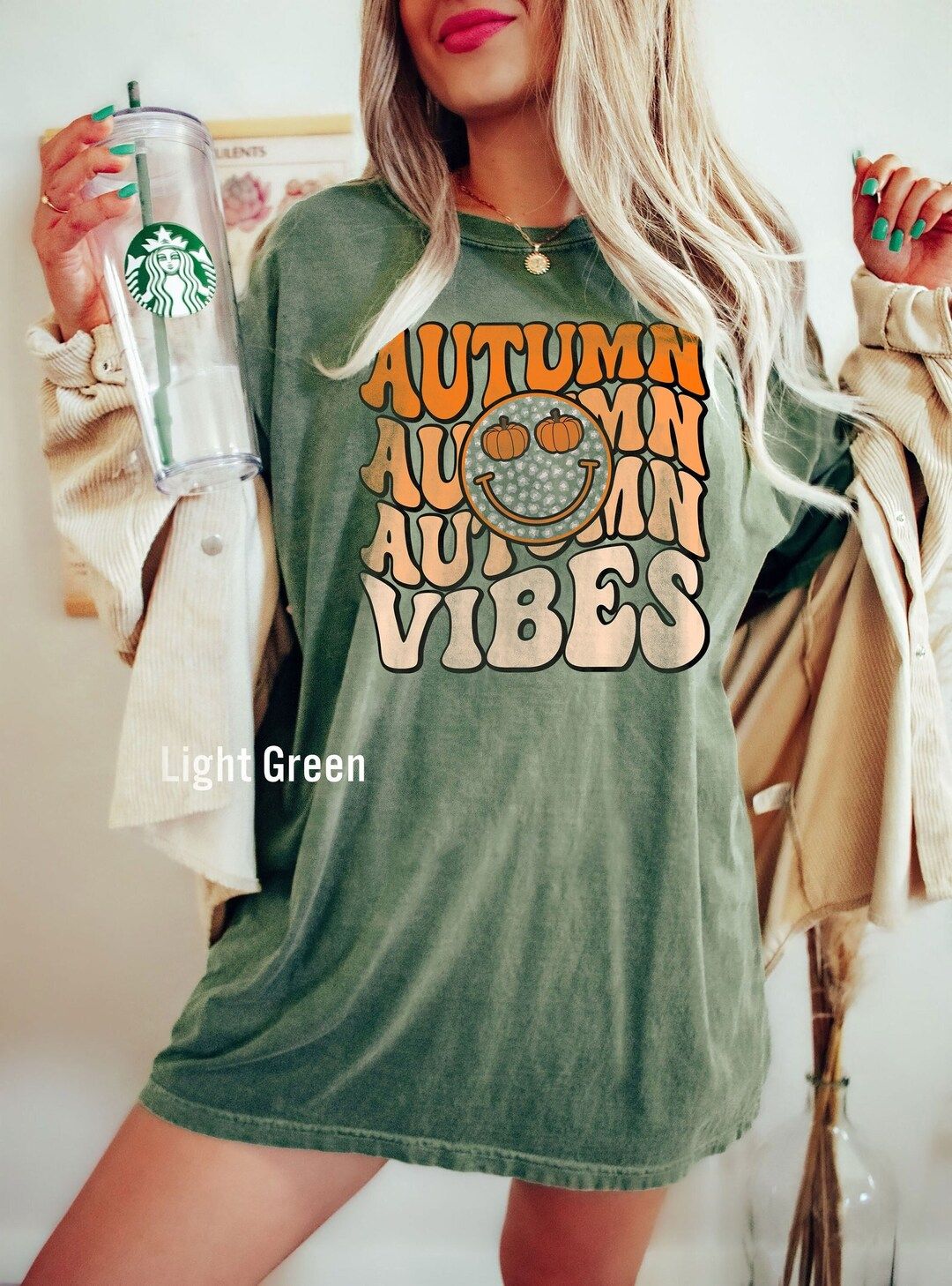 Comfort Colors® Autumn Vibes Shirt Hello Autumn Tee Pumpkin - Etsy | Etsy (US)