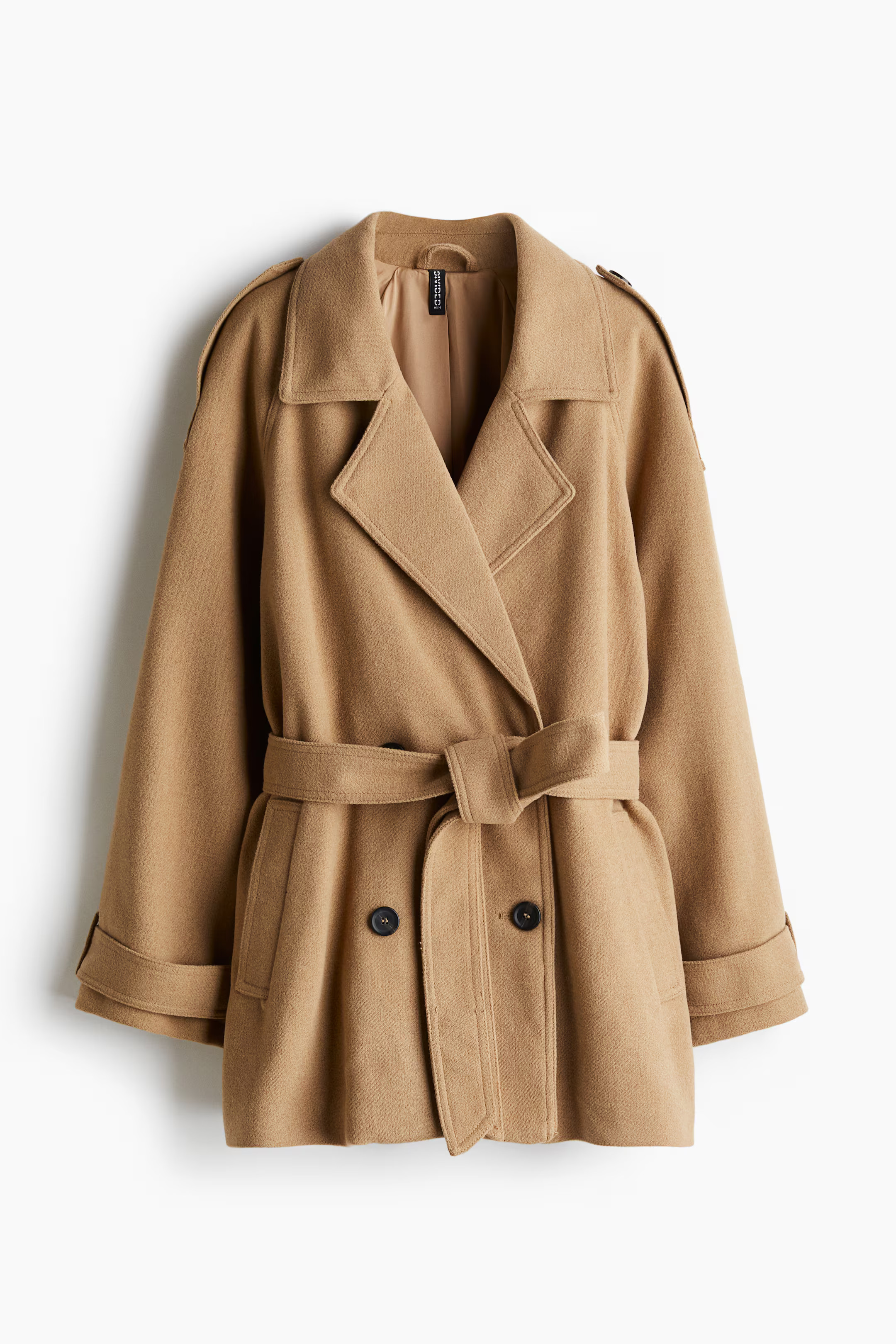 Chaquetón marinero corto de fieltro - Beige - MUJER | H&M ES | H&M (FR, IT, ES, PT, BE)