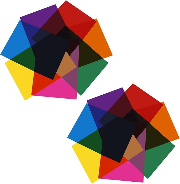 Crapyt 14 PCS Colored Cellophane Sheets 13.58"×9.76" Cellophane Paper is Applied to Photo Albums... | Amazon (US)