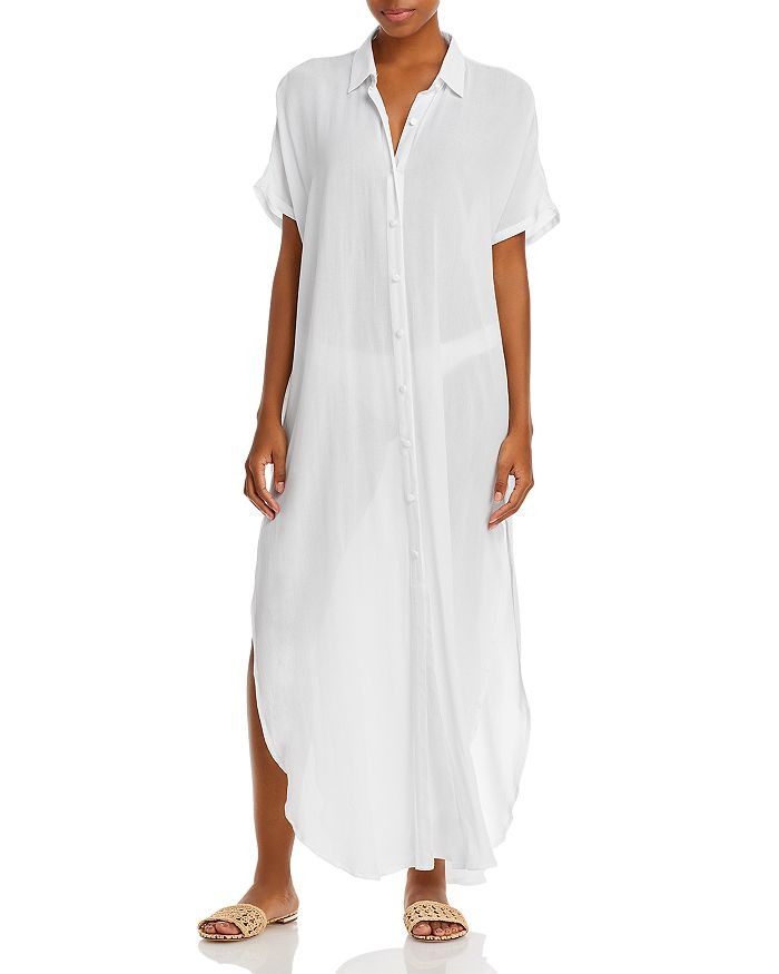 Button Front Maxi Swim Cover-Up | Bloomingdale's (US)