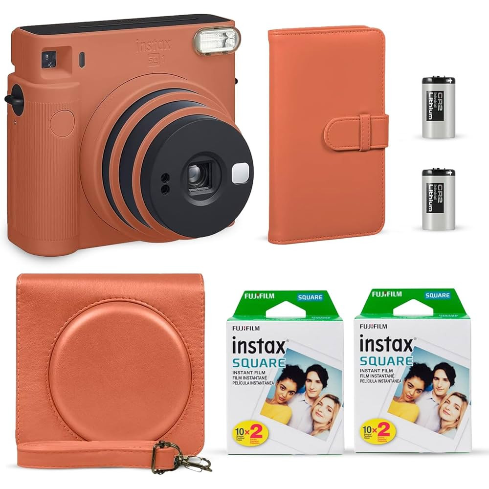 Fujifilm Instax Square SQ1 Instant Camera Terracotta Orange + Fuji Instax Film Value Pack (40 She... | Amazon (US)