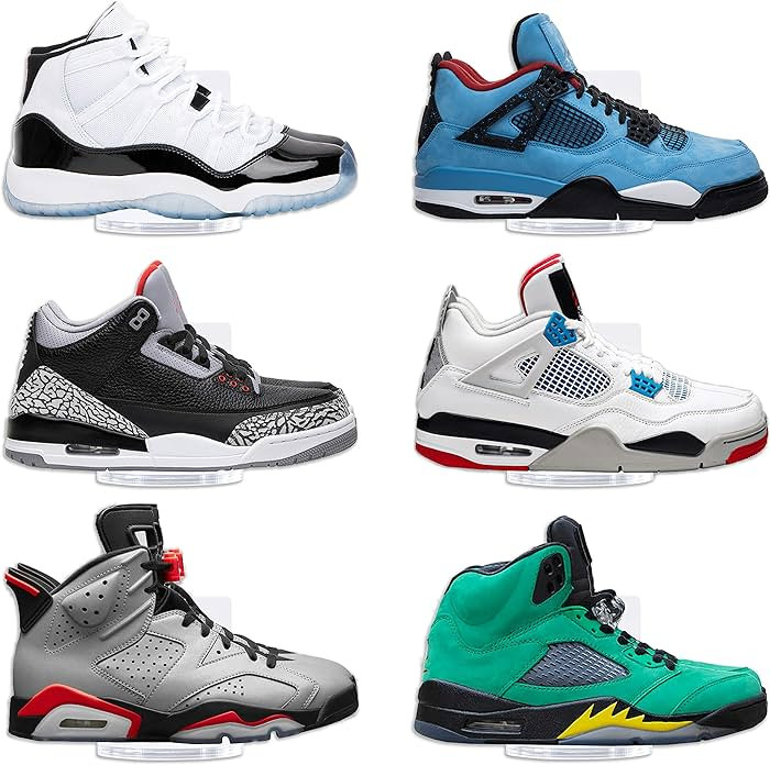 Clear Floating Wall Mounted Shoe Shelves, Set of 6 | Amazon (US)