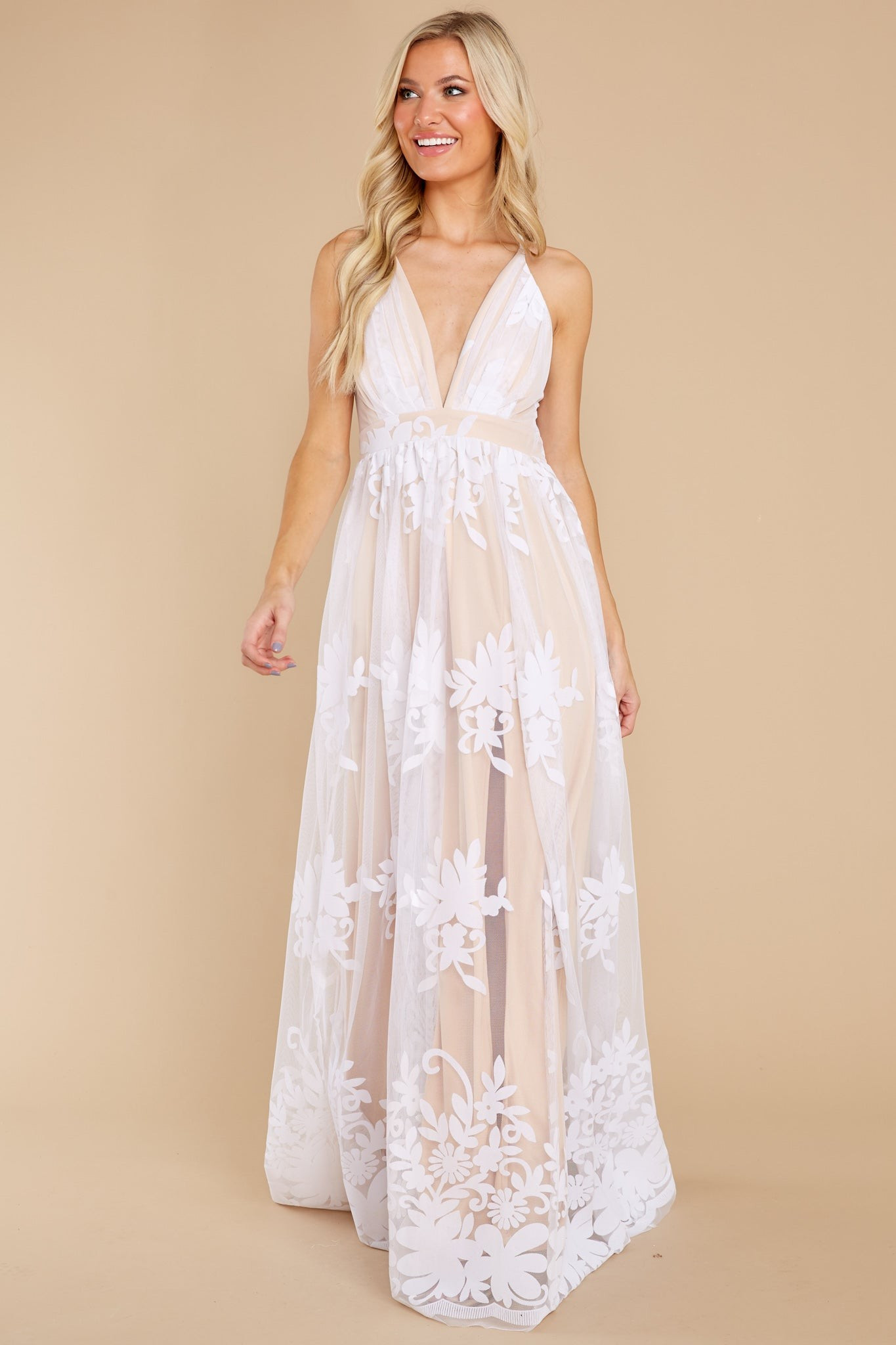 In Any Event White Maxi Dress | Red Dress 