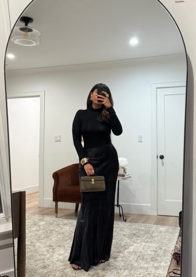 All black outfit, black maxi skirt 

 #LTKCyberWeek #LTKHoliday #LTKootd
