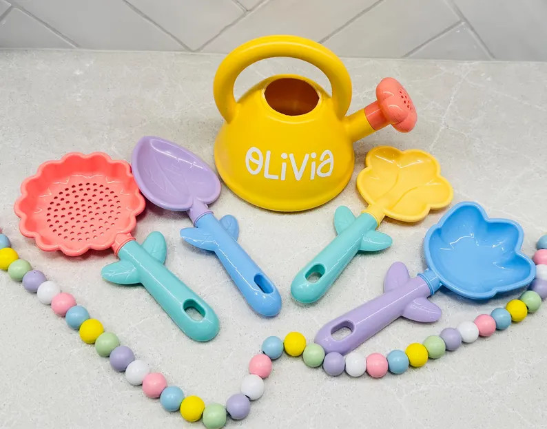 Easter Beach Toys Set, Flower Sand Play Watering Can and Shovel Set | Etsy (US)