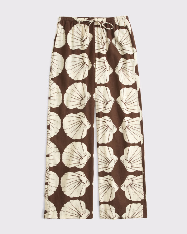 Linen Blend Pull-On Pant | Abercrombie & Fitch (UK)