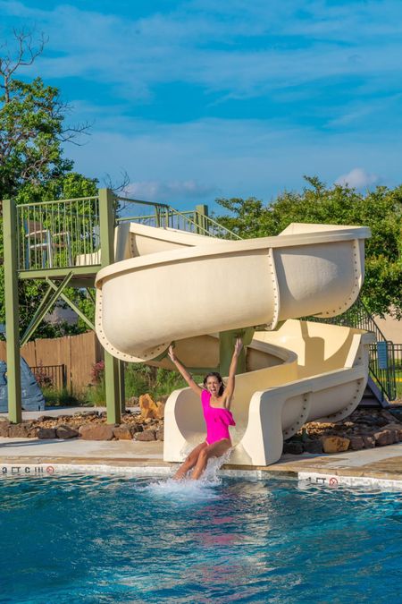 Loving the crystal clear pools at Tapatio Springs Resort in Boerne, TX, wearing my one piece one shoulder ruffle pink swimsuit!

- swimwear, bathing suit, beachwear, resort wear, vacation outfit, swimming outfit, summer outfit

#LTKGiftGuide #LTKsalealert #LTKswim #LTKtravel 