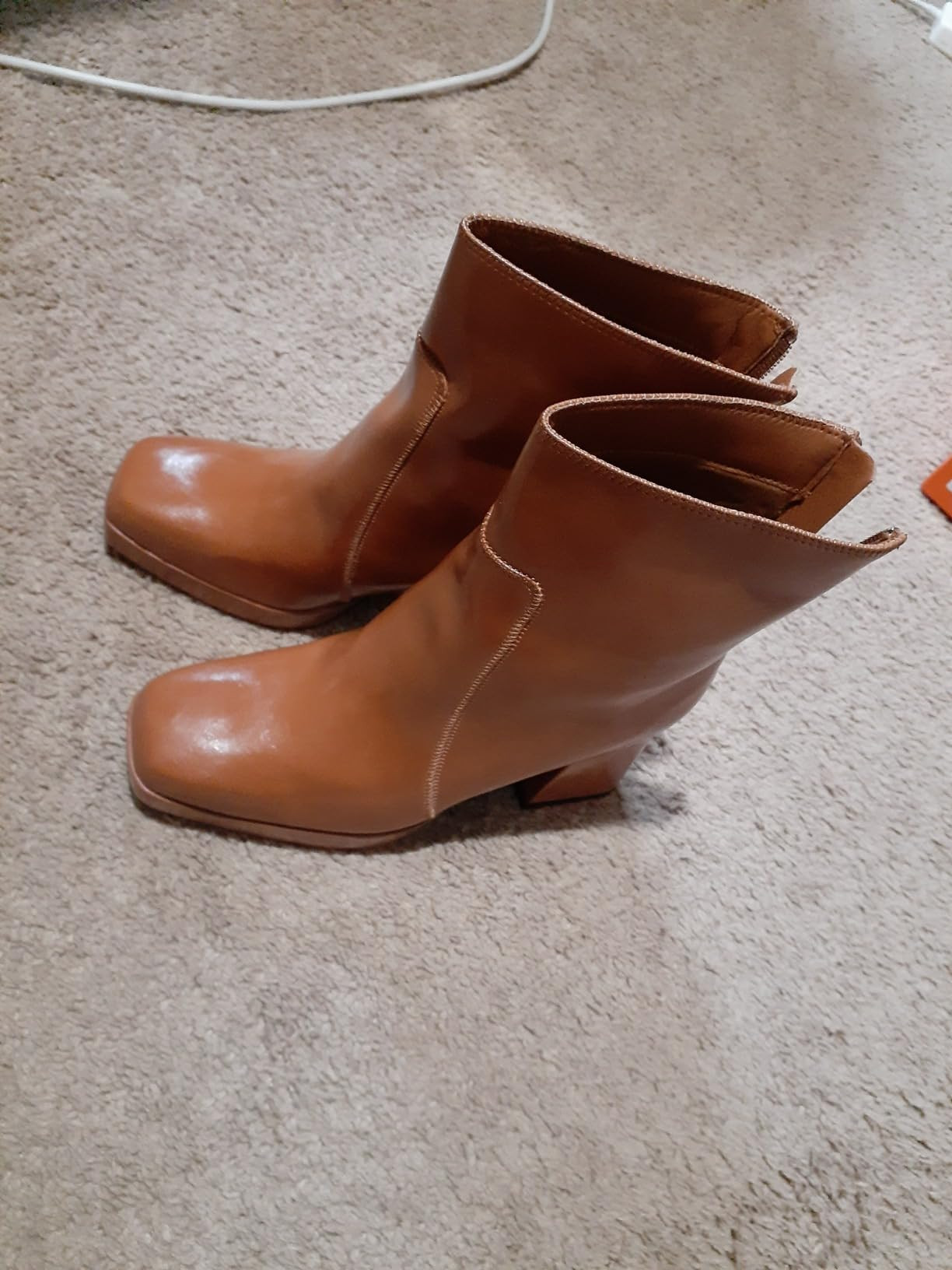 Trary Women's Platform Ankle Boots High Chunky Heels Square Toe Comfort Womens Booties Shoes for ... | Amazon (US)