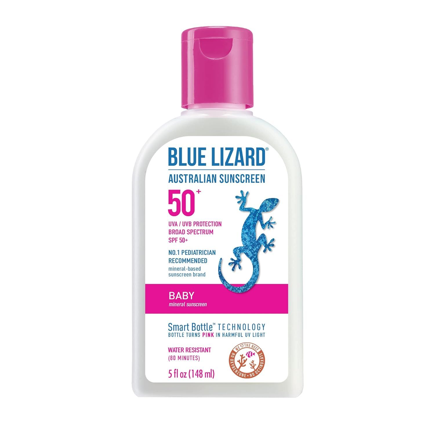 Blue Lizard Baby Mineral Sunscreen with Zinc Oxide, Water Resistant, UVA/UVB Protection with Smar... | Amazon (US)