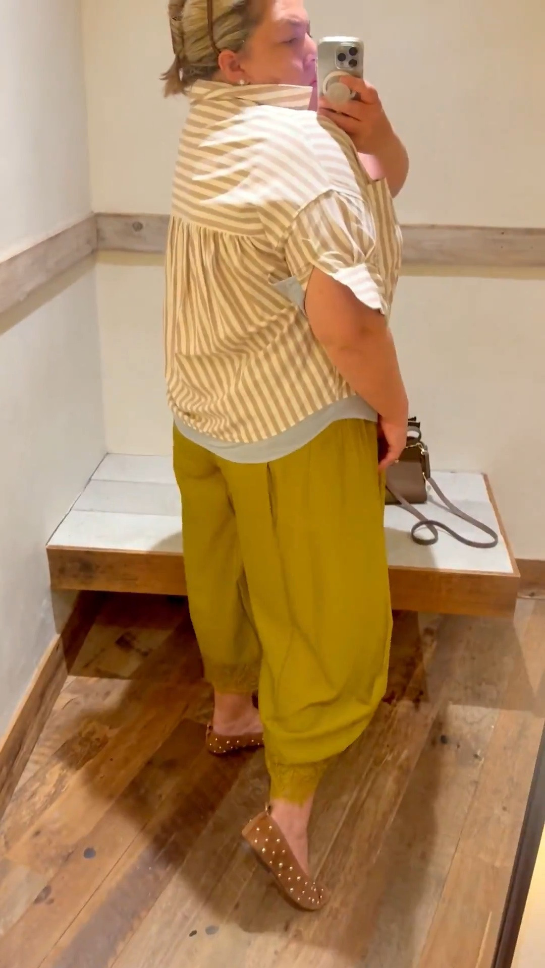 Quick Anthro try on! I'm wear the XLs in all of these but feel like I'd want the next size (1X) when available. But I think this gives a good idea on fit! The pants come in a bunch of different colors too.

#LTKootd #LTKPlusSize #LTKSeasonal