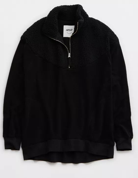 Aerie Hometown Holiday Quarter Zip Sweatshirt | American Eagle Outfitters (US & CA)