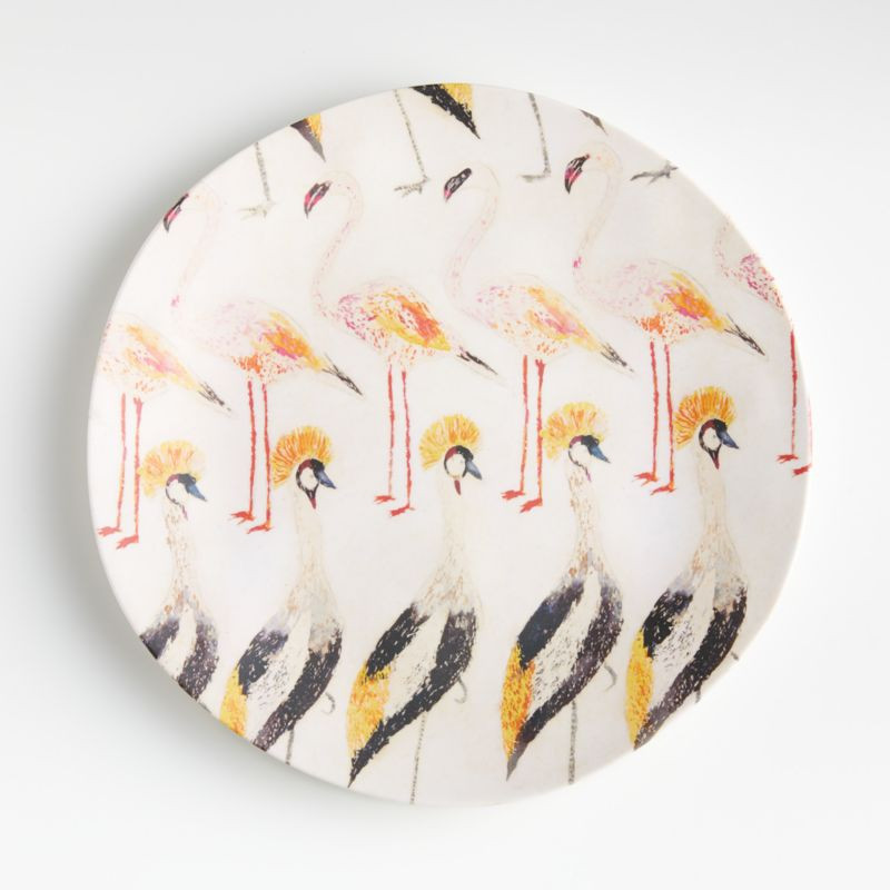 Keko Melamine Flamingo Dinner Plate + Reviews | Crate & Barrel | Crate & Barrel