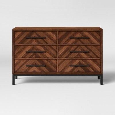 Rochester Parquet 6 Drawer Dresser Brown - Threshold™ | Target