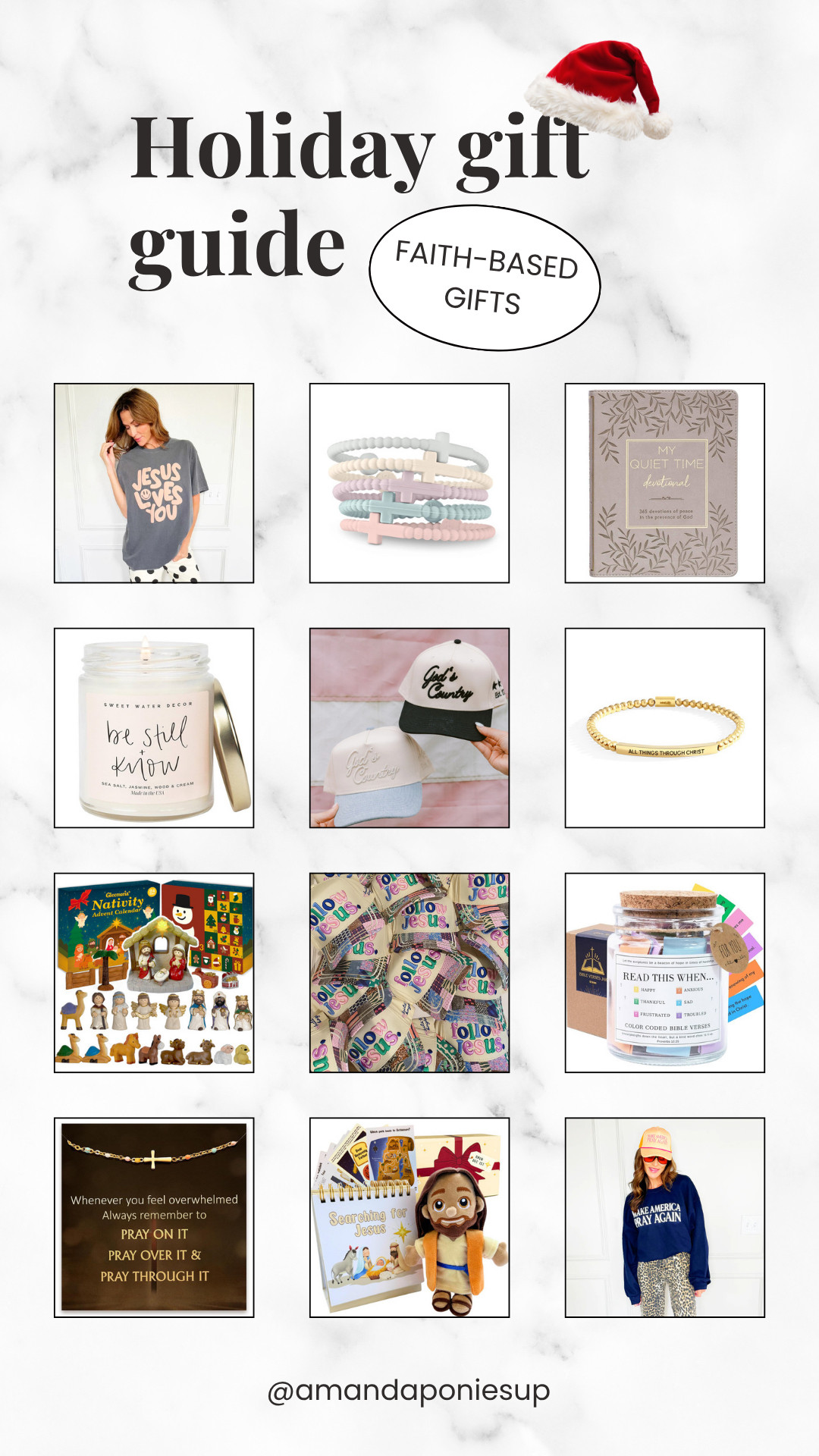 Holiday Faith-Based Gift Guide ✝️🎄🎁 #ChristianGiftGuide #ReligousGifts #ShopLTK #HolidayDeals #GiftGuide #Jesuss

 

#LTKHoliday #LTKGiftGuide #LTKSeasonal