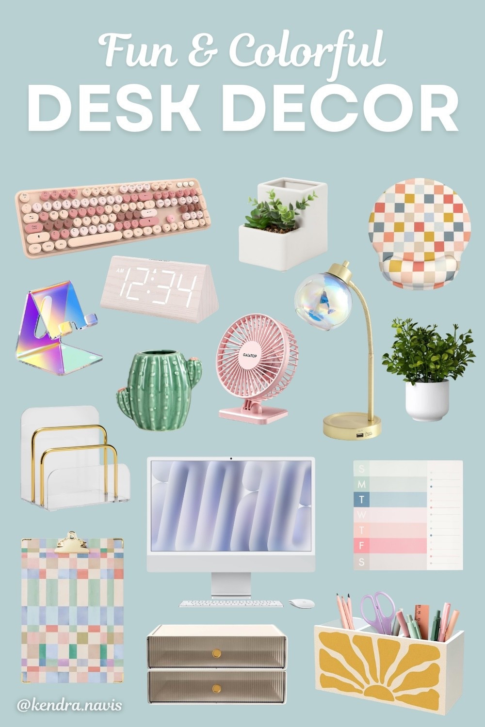 Fun + Colorful Desk Decor/Office Supplies & Accessories 

Chic office decor, colorful office essentials, corporate office decorating, home office, work from home, girl office, office makeover, desk accessories, planner, office organization, home decor, colorful pastel decor, office accessories, teacher desk, college dorm supplies, fun office, Amazon finds

#LTKHome #LTKWorkwear
