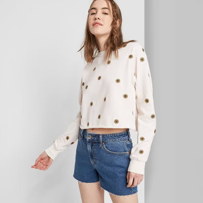 Women's High-Rise Mom Jean Shorts - Wild Fable™ (Regular & Plus) Medium Wash | Target