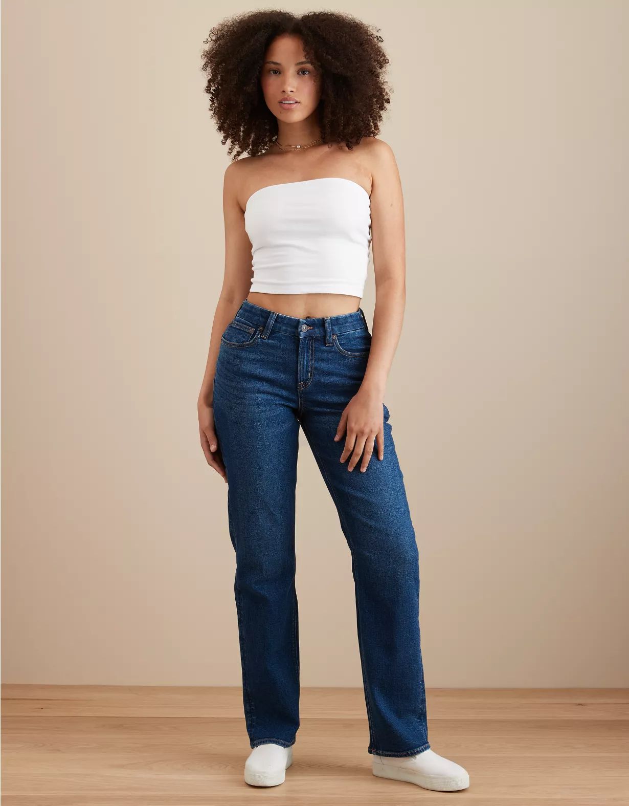 AE Stretch Curvy Straight Jean | American Eagle Outfitters (US & CA)