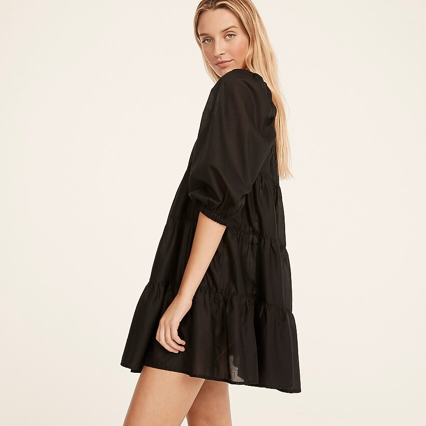 Puff-sleeve cotton voile beach dress | J. Crew US