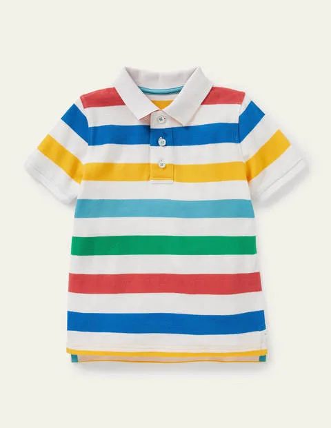 PiquÃ© Polo Shirt Multi Rainbow Boden Boden | Boden (US)